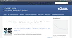 Desktop Screenshot of florence.uwex.edu