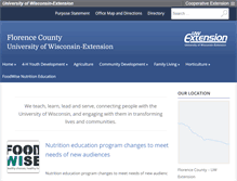 Tablet Screenshot of florence.uwex.edu