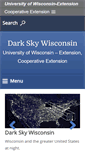 Mobile Screenshot of darkskywisconsin.uwex.edu
