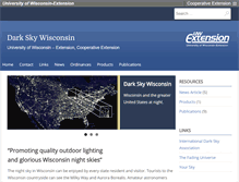 Tablet Screenshot of darkskywisconsin.uwex.edu