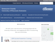 Tablet Screenshot of kewaunee.uwex.edu