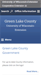 Mobile Screenshot of greenlake.uwex.edu